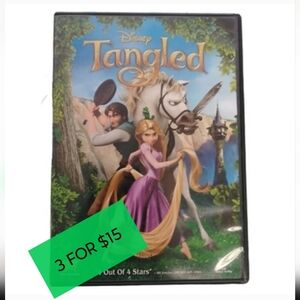 DISNEY PRINCESS TANGLED DVD Kids Cartoon Animated Rapunzel Movie Video